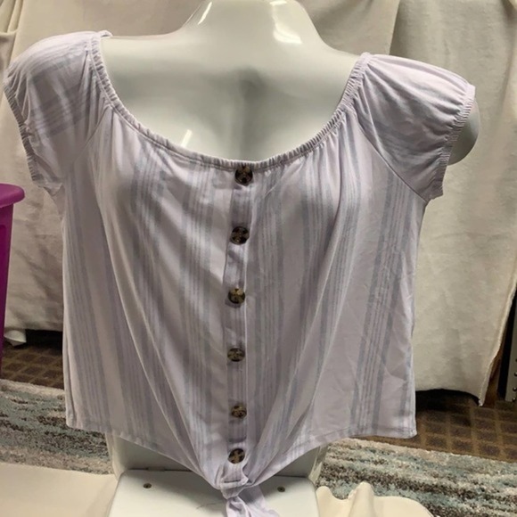 No comment Peasant Top. Elastic Neck & Sleeves EUC - Picture 1 of 7